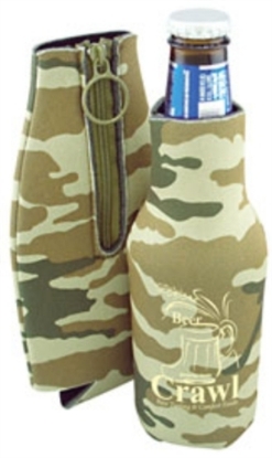 Zipper Jacket Scuba Beverage Insulator Camo