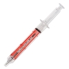 Red Syringe Pens with Blue Ink