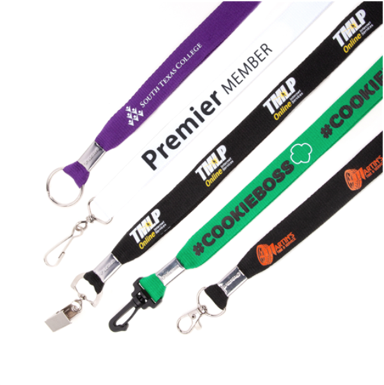 3/4" Promotional Flat Polyester Lanyards	