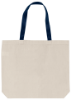 Shoulder Tote Natural/Navy Blue