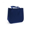 Large laminated Grocery Totes-Navy Blue