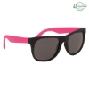 Rubberized Sunglasses Black w/ Pink