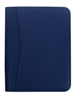Arrow Zippered Padfolio Navy Blue