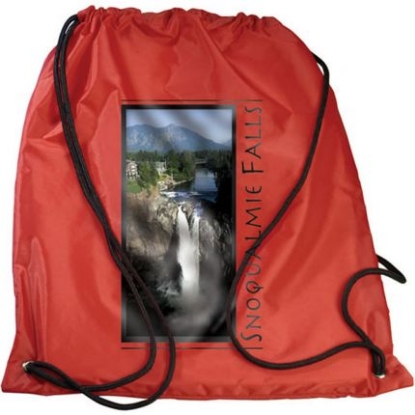 Drawstring Backpack - Full Color Red