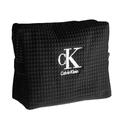 Embroidered Toiletry Bag Black