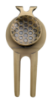 Honor Magnetic Divot Repair Tool with Ball Marker Antique Gold Back