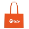 Custom Logo Non-Woven Shopper Tote with Hook and Loop Closure Orange