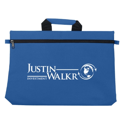 Custom Logo Document Bag Royal Blue