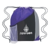 Custom Logo Tri-Color Sports Pack Black With Purple