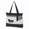 Custom Logo Advantage Tote Bag White With Black