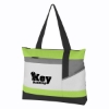 Custom Logo Advantage Tote Bag White With Lime