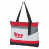 Custom Logo Advantage Tote Bag White With Red