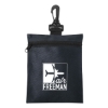 Custom Logo Non-Woven Zippered Pouch Black