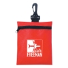 Custom Logo Non-Woven Zippered Pouch Red
