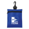 Custom Logo Non-Woven Zippered Pouch Royal Blue