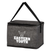 Custom Logo Two-Tone Crosshatched Lunch Bag Charcoal