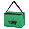 Custom Logo Two-Tone Crosshatched Lunch Bag Lime