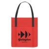 Custom Logo Non-Woven Shopper's Pocket Tote Bag Red