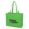 Custom Logo Matte Laminated Non-Woven Shopper Tote Kelly Green