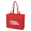 Custom Logo Matte Laminated Non-Woven Shopper Tote Matte Red