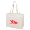 Custom Logo Matte Laminated Non-Woven Shopper Tote Matte White