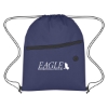 Custom Logo Non-Woven Hit Sports Pack with Front Zipper Navy Blue