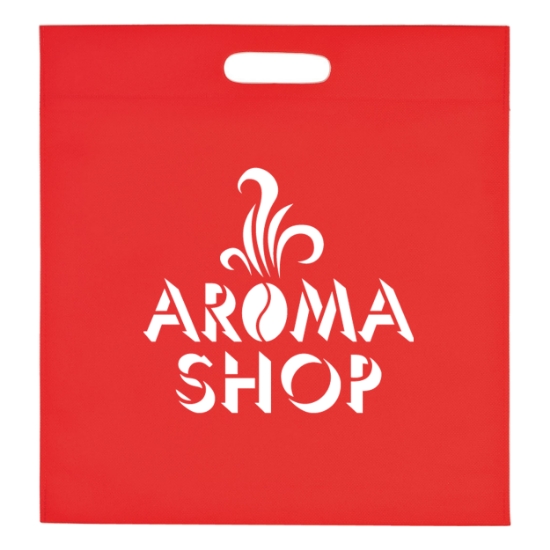 Custom Logo Large Heat Sealed Non-Woven Exhibition Tote Red