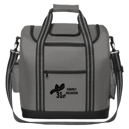 Custom Logo Flip Flap Insulated Kooler Bag Gray