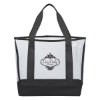 Custom Logo Clear Casual Tote Bag - Silk Screen Clear With Black