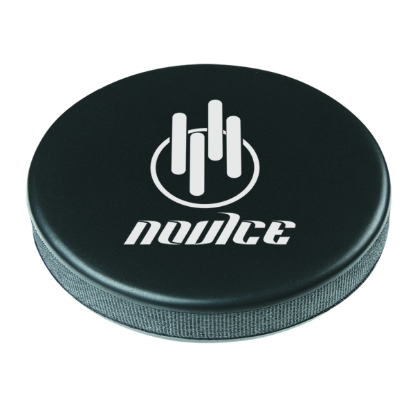 Custom Logo Hockey Puck Shape Stress Reliever Black