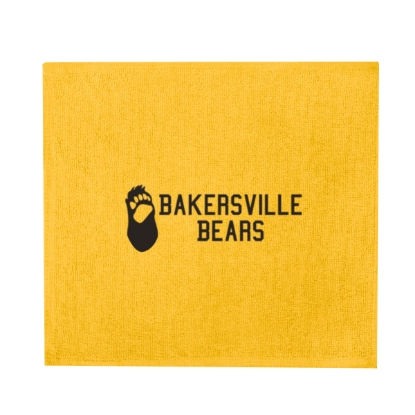 Custom Logo Cotton Rally Towel Athletic Gold