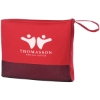 Custom Logo Travel Blanket with Bag Red