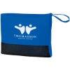 Custom Logo Travel Blanket with Bag Royal Blue