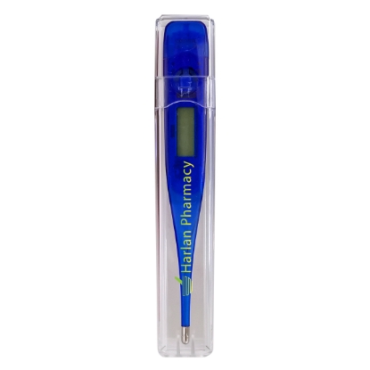 Custom Logo Thermometer Translucent Blue