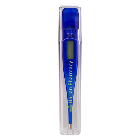 Custom Logo Thermometer Translucent Blue