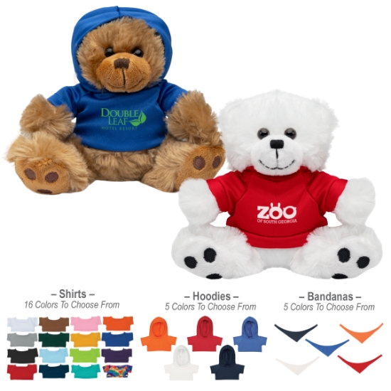 6 Plush Big Paw Bear with Shirt