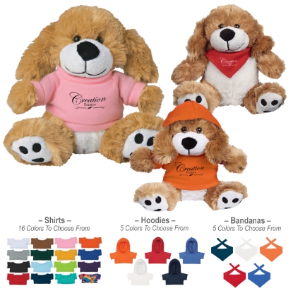 6 Plush Big Paw Dog with Shirt