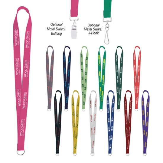 Sewn Screen Printed Polyester Value Lanyard   34 x 36