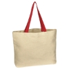 Natural Cotton Canvas Tote Bag Natural w/Red