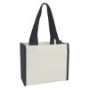Heavy Cotton Canvas Boxy Tote Bag Natural w/Black