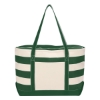 Cotton Canvas Nautical Tote  Silk Screen Natural w/Forest Green