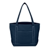 Medium Cotton Canvas Yacht Tote Bag Navy Blue