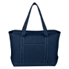 Large Cotton Canvas Yacht Tote Navy Blue