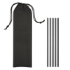 5Pack OnTheGo Straws w Pouch Black