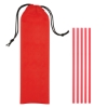 5Pack OnTheGo Straws w Pouch Red