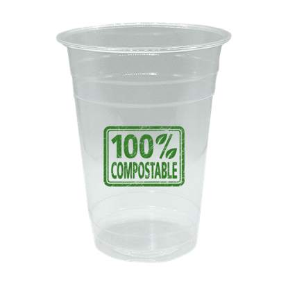 Custom 16 Oz. Practical Fill 18 Oz. Disposable Greenware Cups Clear