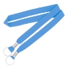 3/4" Double Ended Lanyards Process Blue