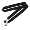 3/4" Double Ended Lanyards Process Black