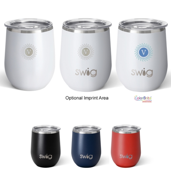 Picture of 12 Oz. Swig Life™ Stainless Steel Stemless Wine Tumbler