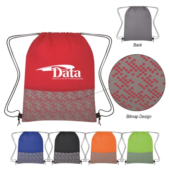Picture of Bitmap Drawstring Backpack